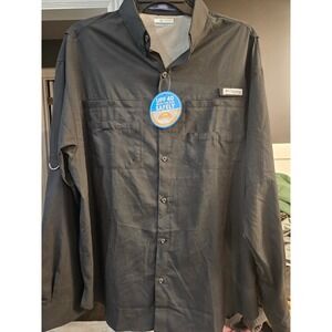 Columbia Tamiami Long Sleeve Shirt Men XL UPF 40 Sun Protection Fishing Outdoor